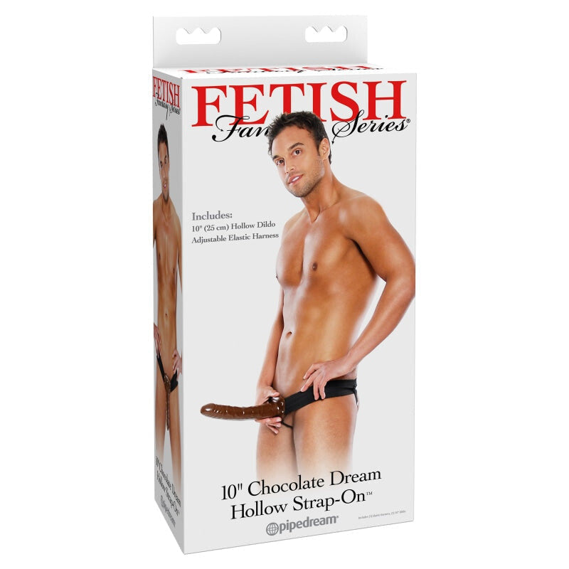 Fetish Fantasy Series 10" Chocolate Dream Hollow Strap-On