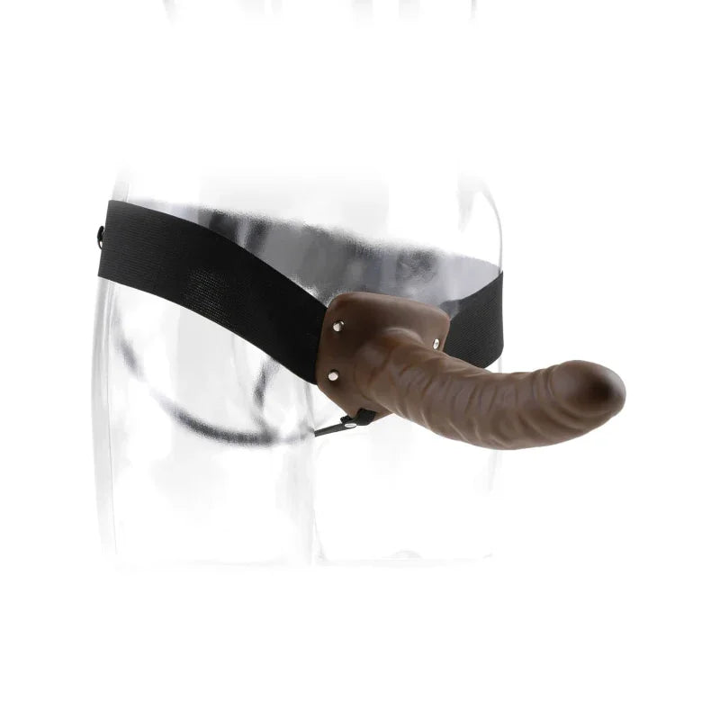 Fetish Fantasy Series 8" Hollow Strap-on - Brown - MyPleasure