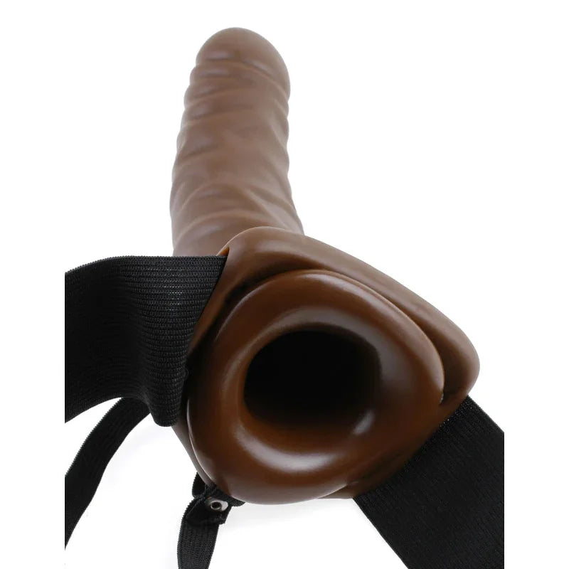 Fetish Fantasy Series 8" Hollow Strap-on - Brown - MyPleasure