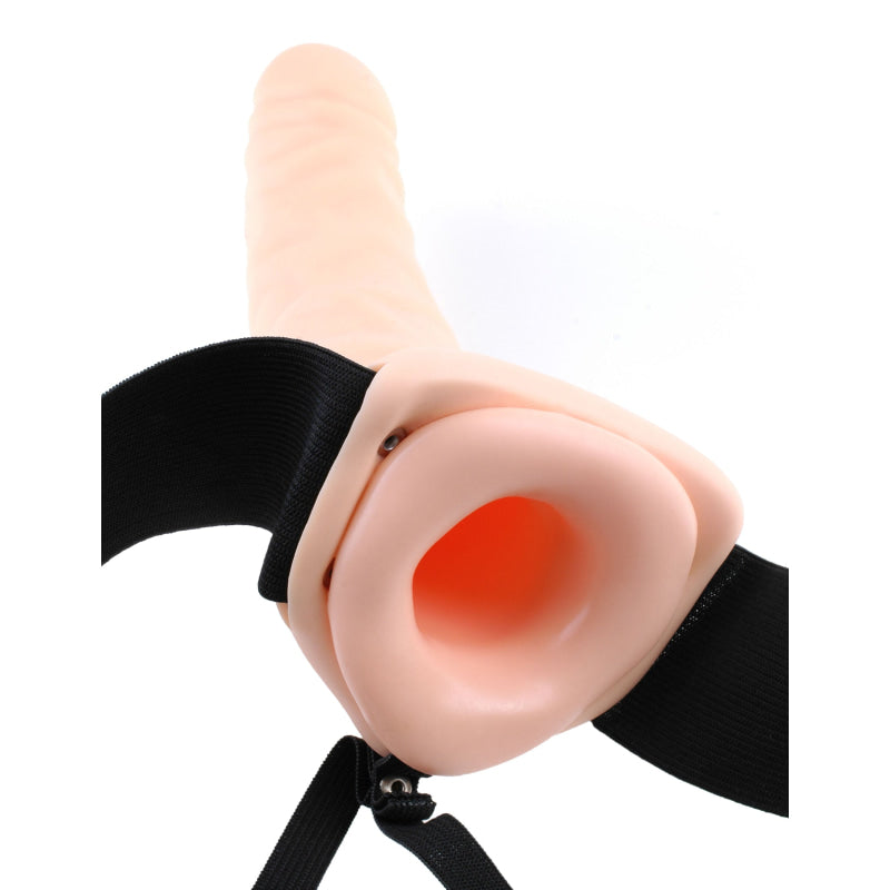 Fetish Fantasy Series 8-Inch Vibrating Hollow Strap-on - Flesh