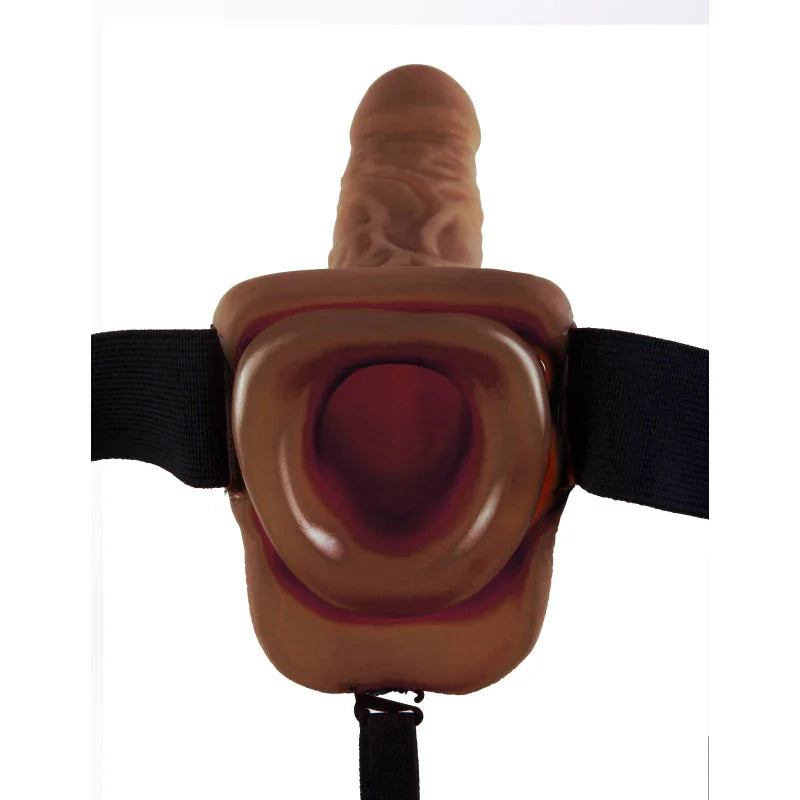 Fetish Fantasy Series 9-Inch Hollow Strap-on With Balls - Brown - MyPleasure