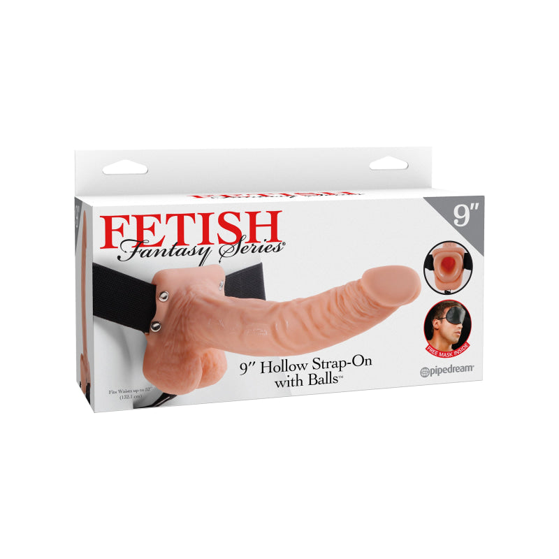 Fetish Fantasy Series 9 Inch Hollow Strap-on With Balls - Flesh