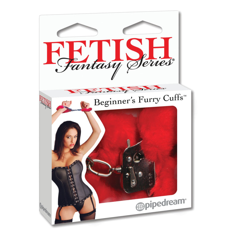 Fetish Fantasy Series Beginner's Furry Cuffs - Red