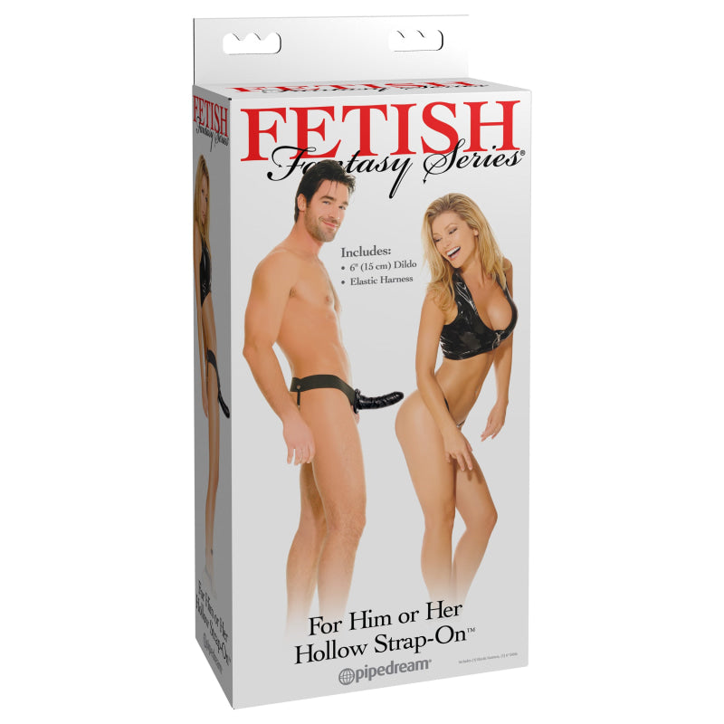 Fetish Fantasy Series for Him or Her Hollow Strap-on - Black