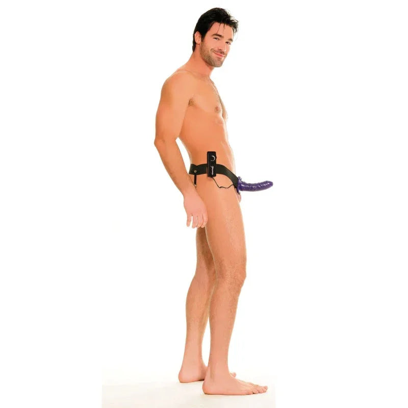Fetish Fantasy Series for Him or Her Vibrating Hollow Strap-on - Purple - MyPleasure