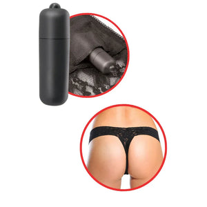 Fetish Fantasy Series Hanky Spank Me Vibrating Panties - Black - MyPleasure