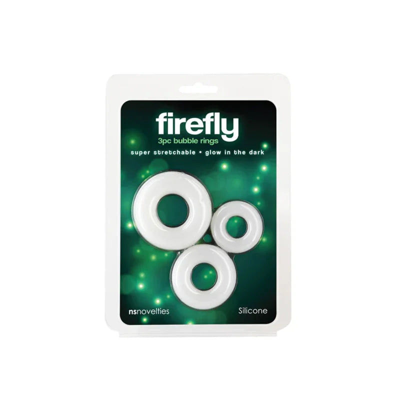 Firefly - 3 Pc Bubble Rings - White - MyPleasure