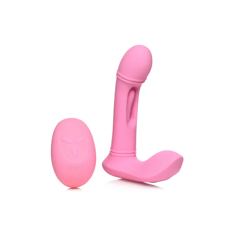 Flickers G-Flick Flicking G-Spot Vibrator With Remote - Pink - MyPleasure