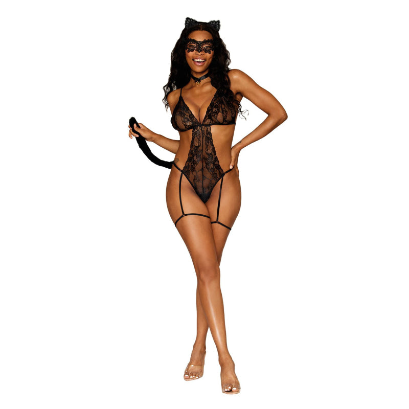 Frisky Kitty - One Size - Black