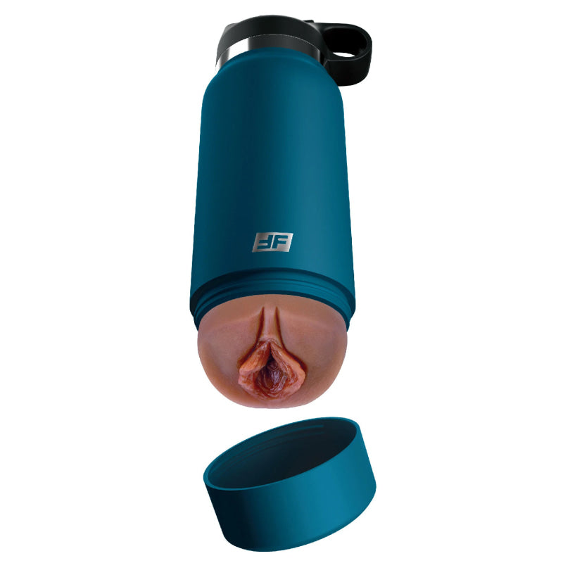 Fuck Flask - Private Pleaser - Blue Bottle - Brown