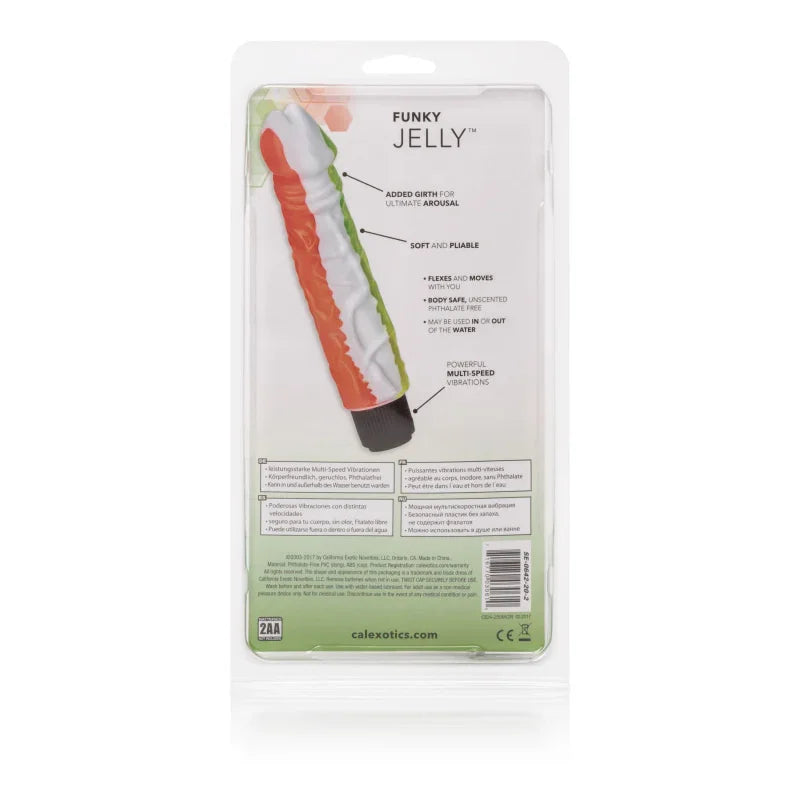 Funky Jelly Vibe 8 Inches - Orange/green - MyPleasure