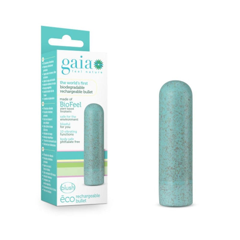 Gaia Eco Rechargeable Bullet - Aqua - Vibrators