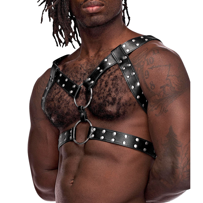 Gemini Leather Harness - One Size - Black