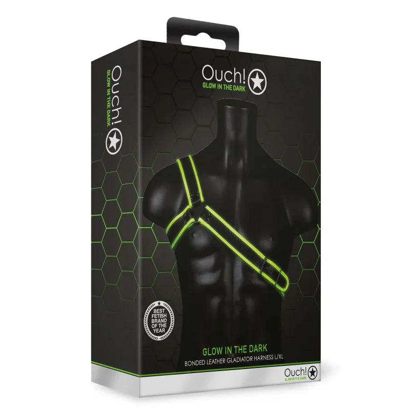 Gladiator Harness - Large/xlarge - Glow in the Dark - MyPleasure