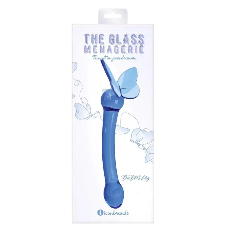 Glass Menagerie - Butterfly Glass G-Spot - Dark Blue - MyPleasure