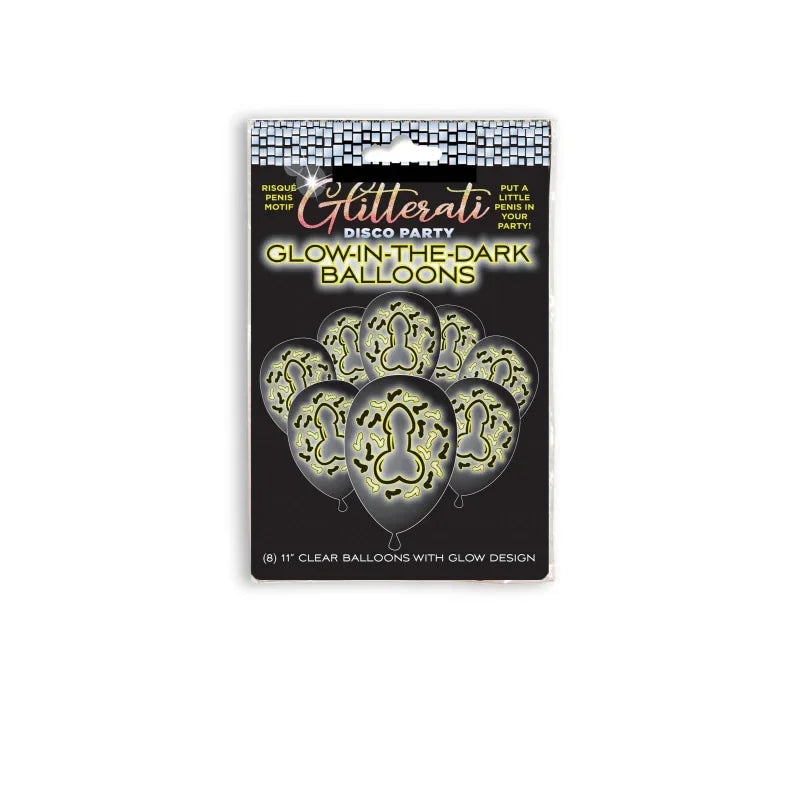 Glitterati Disco Penis Glow Balloons - MyPleasure