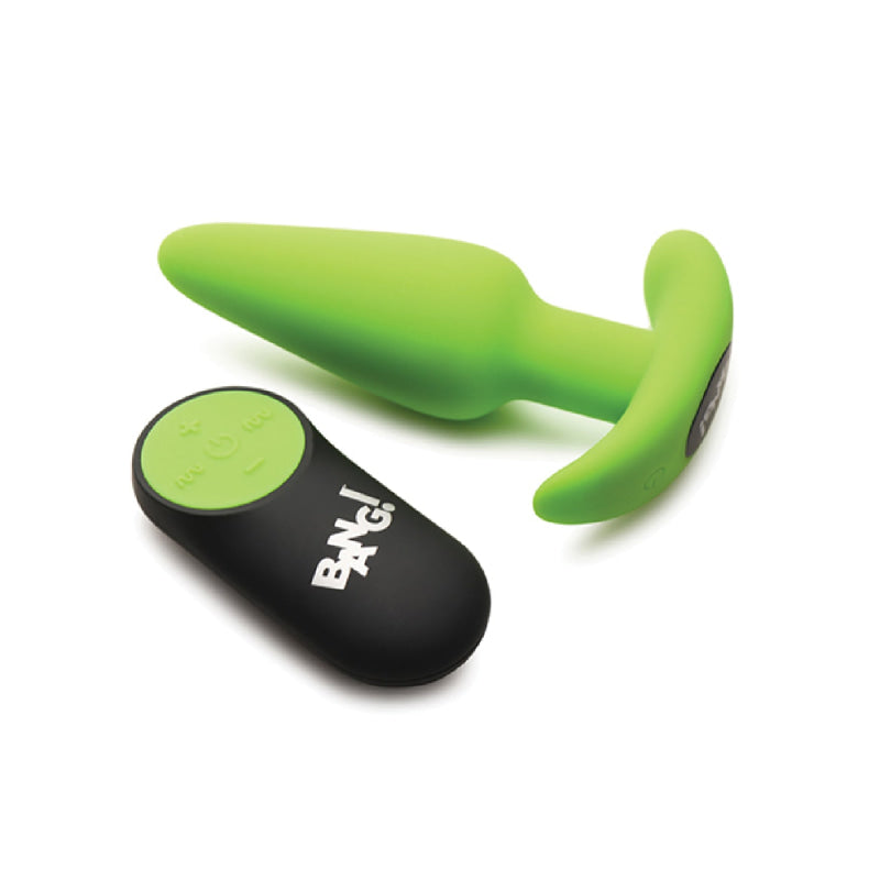 Glow in the Dark Butt Plug With Remote - Green