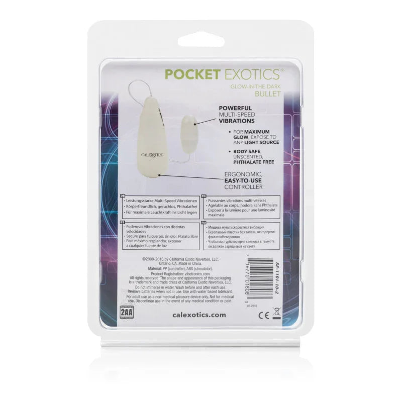 Glow-in-the-Dark Pocket Exotics Vibrating Glowing Bullet - MyPleasure
