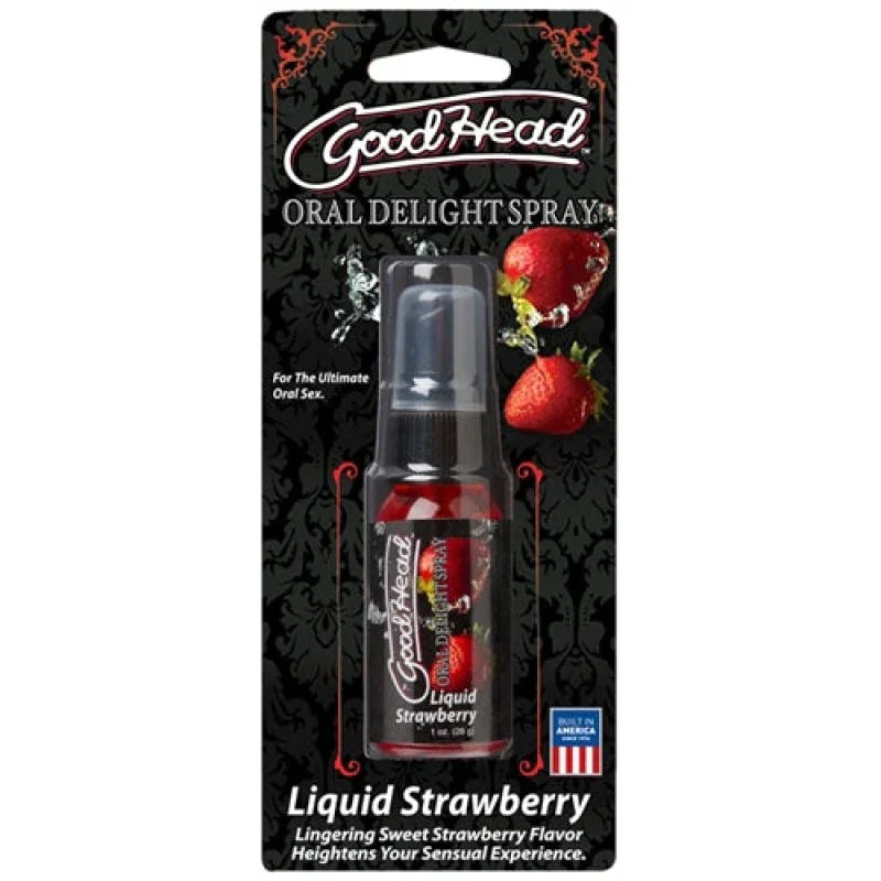 Good Head Oral Delight Spray 1 Oz - Liquid Strawberry - MyPleasure