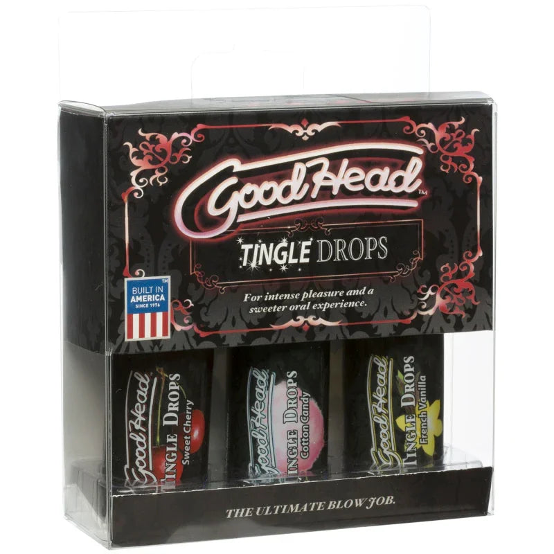 Goodhead - Tingle Drops- 3-Pack - French Vanilla, Cotton Candy, Sweet Cherry - MyPleasure