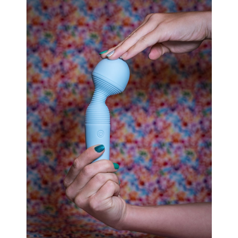 Grace Bendable Vibrating Pleasure Wand - Blue