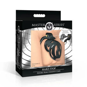 Hard Stop Double Ring Chastity Cage - MyPleasure
