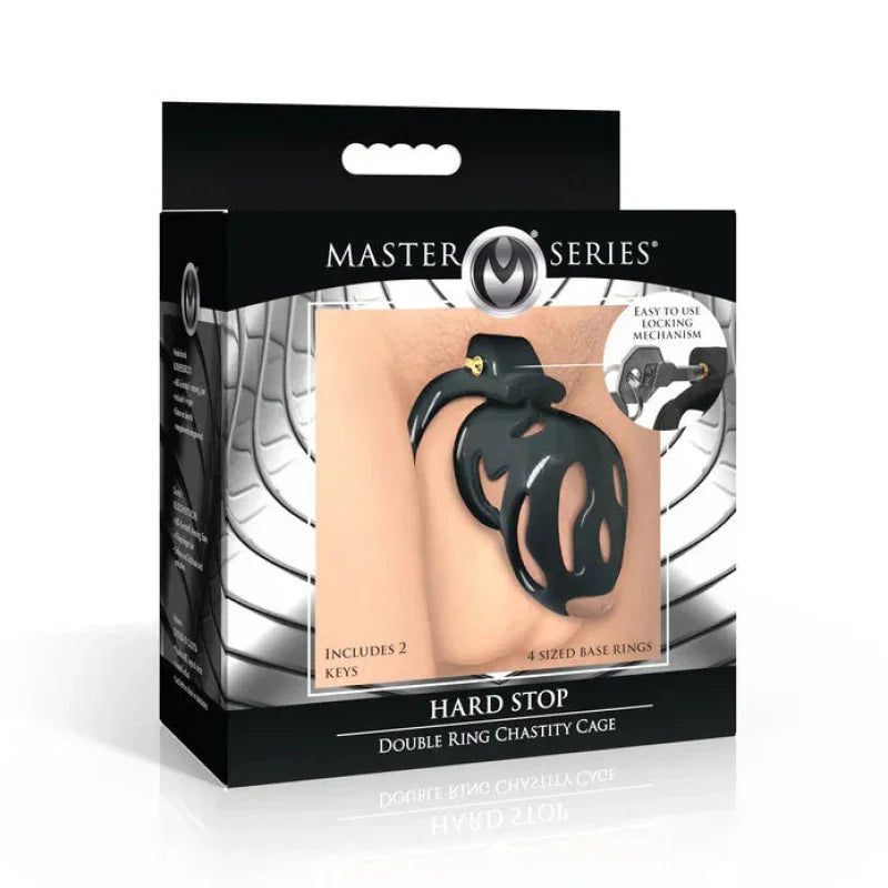Hard Stop Double Ring Chastity Cage - MyPleasure