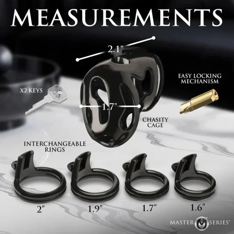 Hard Stop Double Ring Chastity Cage - MyPleasure