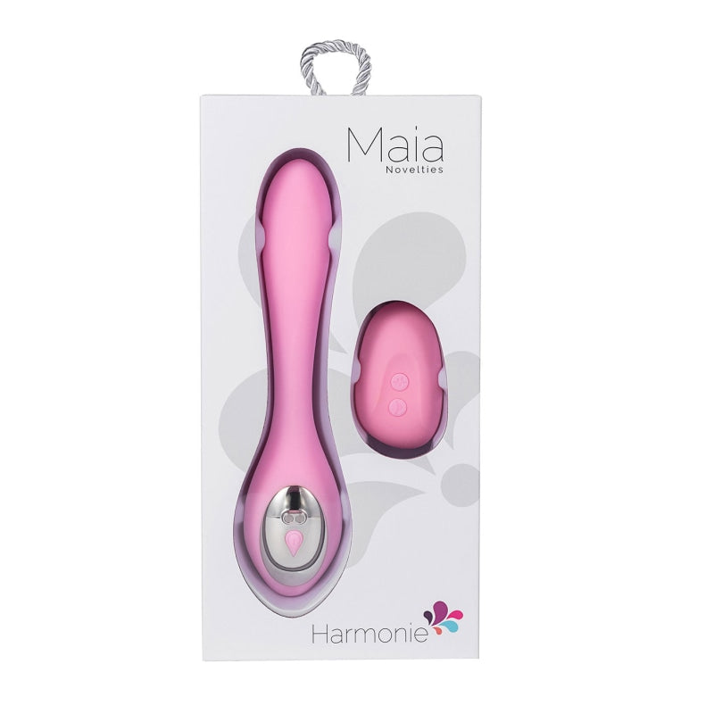 Harmonie Rechargeable Remote Silicone Bendable  Vibrator - Pink