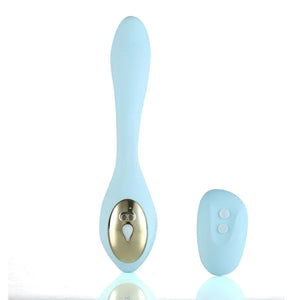 Harmonie Rechargeable Remote Silicone Bendable Vibrator - Teal - MyPleasure