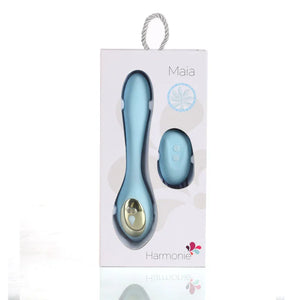Harmonie Rechargeable Remote Silicone Bendable Vibrator - Teal - MyPleasure