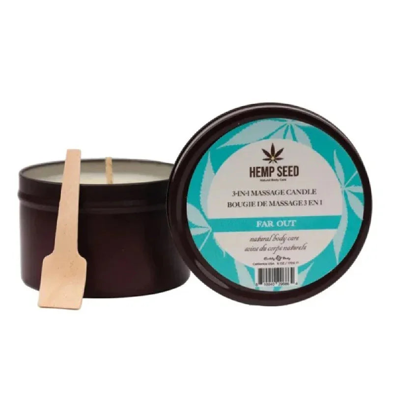 Hemp Seed 3-in-1 Massage Candle - Far Out 6 Oz - MyPleasure