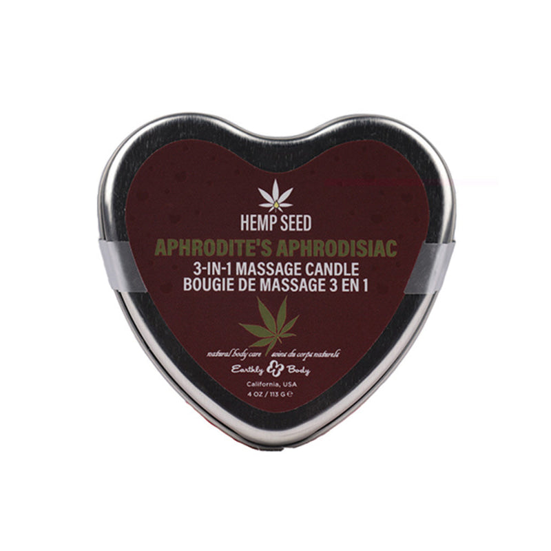 Hemp Seed 3-in-1 Valentines Day Candle -  Aphrodite's Aphrodisiac 4 Oz