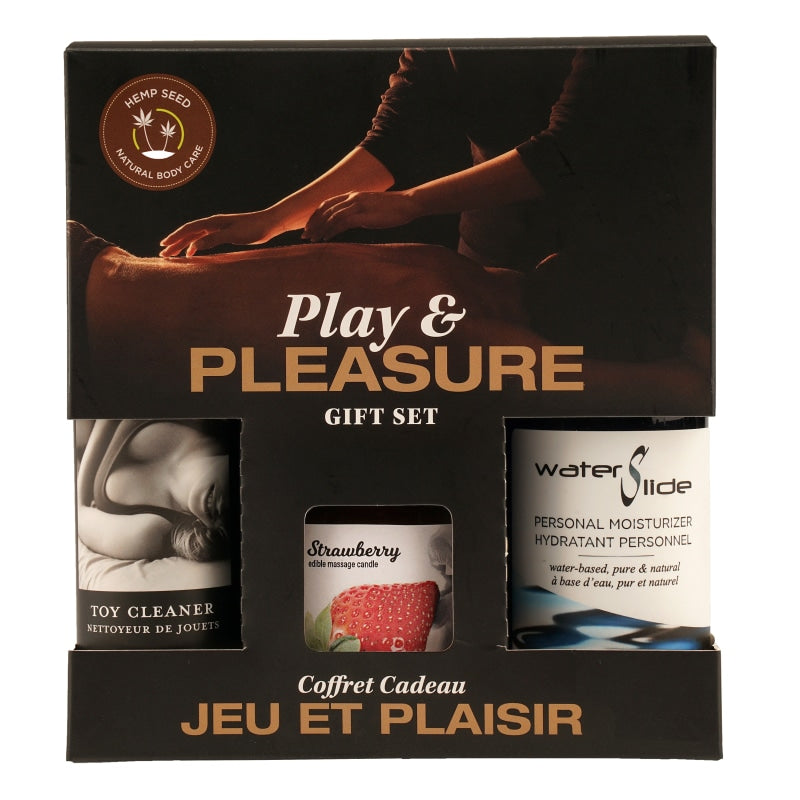Elevate Your Evening with the Hemp Seed by Night Play and Pleasure Gift Set in Irresistible Strawberry Flavor - Unleash Sensual Delights!