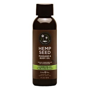 Hemp Seed Massage Oil - 2 Fl. Oz. - Naked in the Woods - MyPleasure