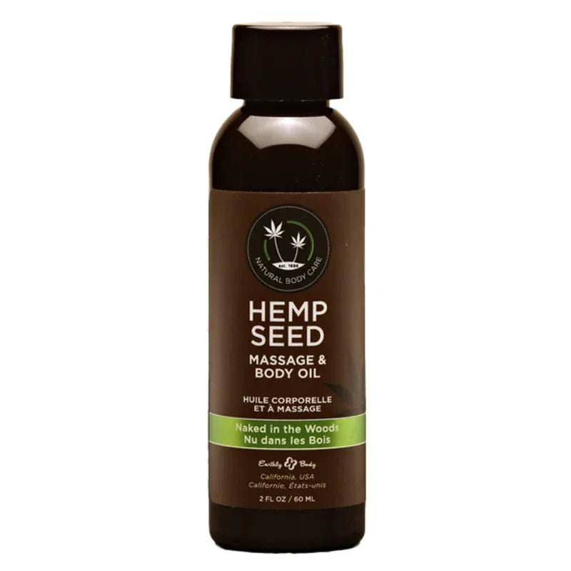 Hemp Seed Massage Oil - 2 Fl. Oz. - Naked in the Woods - MyPleasure
