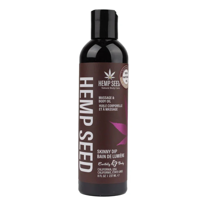 Hemp Seed Massage Oil - 8 Fl. Oz. - Skinny Dip - MyPleasure