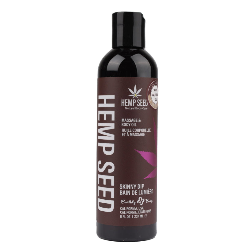 Hemp Seed Massage Oil - 8 Fl. Oz. - Skinny Dip