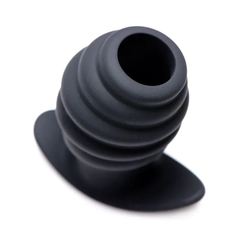Hive Ass Tunnel Silicone Ribbed Hollow Anal Plug - Medium - MyPleasure