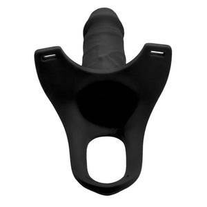 Hollow Silicone Dildo Strap-on - Black - MyPleasure