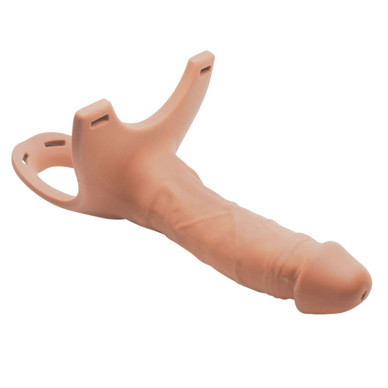 Hollow Silicone Dildo Strap-on - Flesh