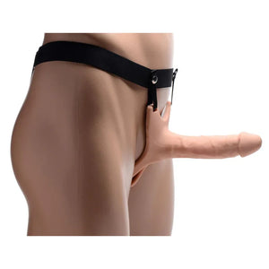 Hollow Silicone Dildo Strap-on - Flesh - MyPleasure