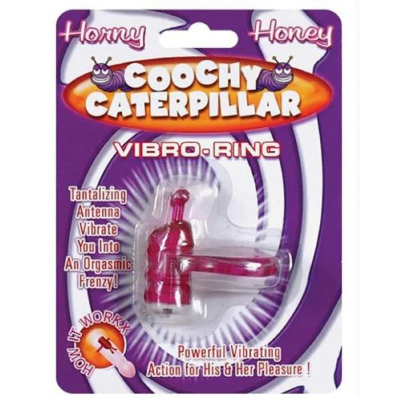 Horny Honey Vibro Ring Coochy Caterpillar - Magenta - MyPleasure