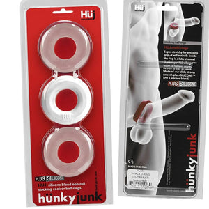 Huj3 C-Ring 3-Pack - White / Clear Ice - MyPleasure