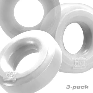 Huj3 C-Ring 3-Pack - White / Clear Ice - MyPleasure