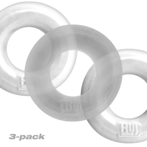 Huj3 C-Ring 3-Pack - White / Clear Ice - MyPleasure