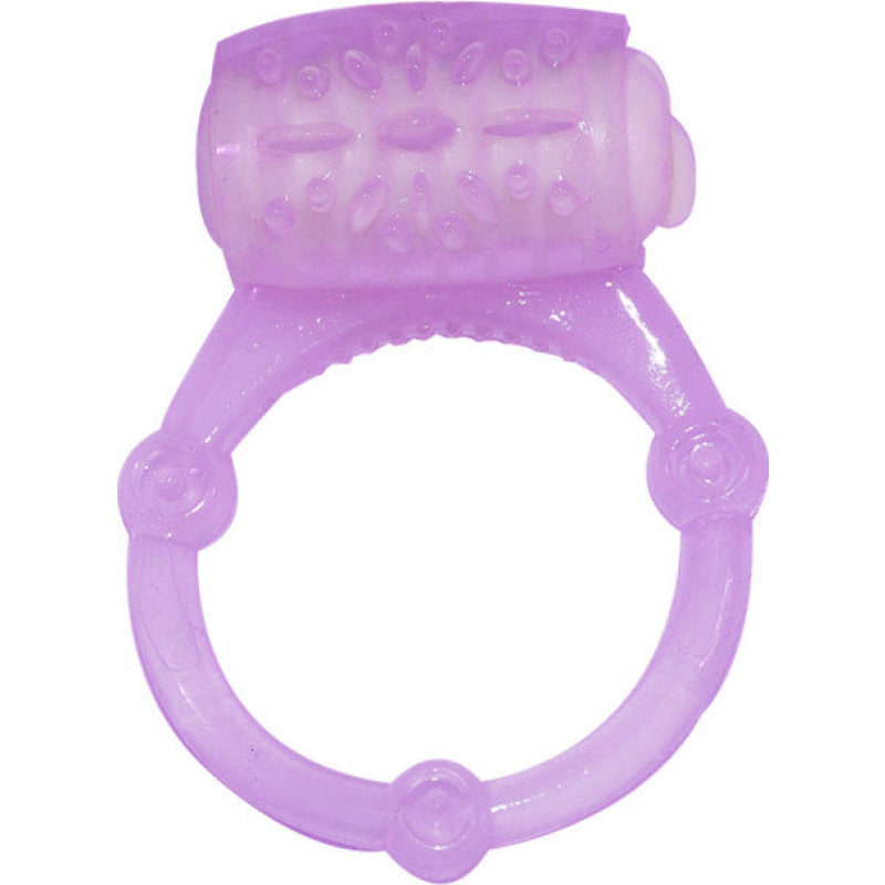 Humm Dinger Vibrating Penis Ring Clitoral Stiimulator - Purple