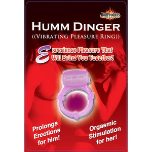 Humm Dinger Vibrating Penis Ring Clitoral Stiimulator - Purple - MyPleasure
