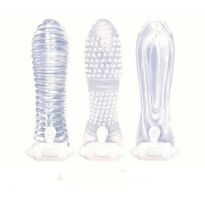 Icon Brands - Vibrating Sextenders 3-Pack - Clear - MyPleasure