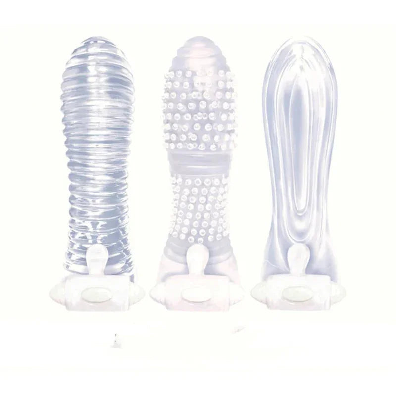 Icon Brands - Vibrating Sextenders 3-Pack - Clear - MyPleasure